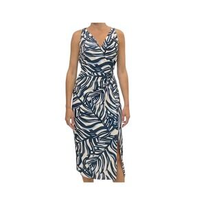 Sam edelman Midi‎ Dress - Blue & White Palm Leaf Print - Casual -Nwt  Size 12